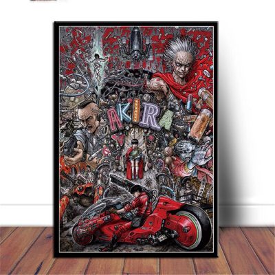 Japan Anime Akira Red Fighting Comic Movie Art Painting Canvas Poster and Prints Wall Art Pictures 10 - Akira Merch