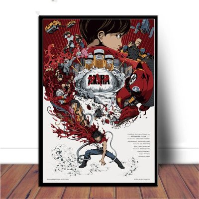 Japan Anime Akira Red Fighting Comic Movie Art Painting Canvas Poster and Prints Wall Art Pictures 14 - Akira Merch