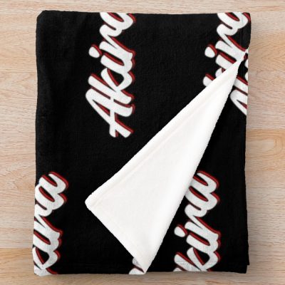 Retro Akira Name Label (Black) Throw Blanket Official Akira Merch