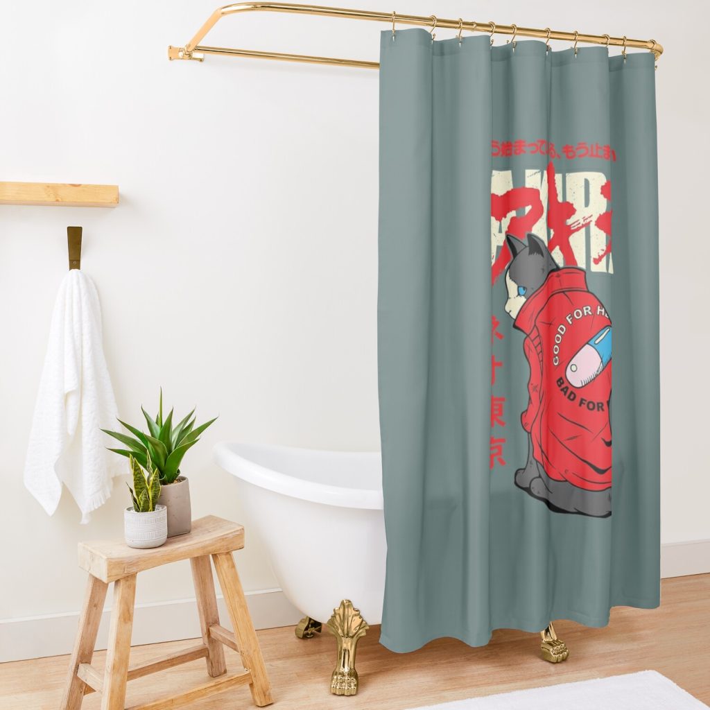 Akira Cat Shower Curtain Official Akira Merch