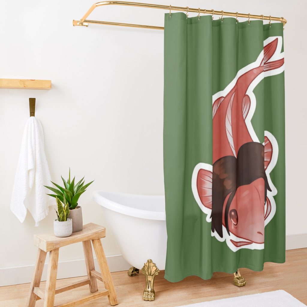 Akira Nishikiyama Fish 	 [V1] Shower Curtain Official Akira Merch