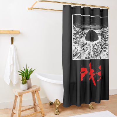 Akira Explosion With Logo Shower Curtain Official Akira Merch