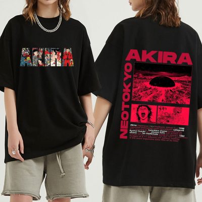 Japanese Anime Neo Tokyo Akira T Shirt Movie Science Fiction Manga Shotaro Kaneda Men Short Sleeve - Akira Merch